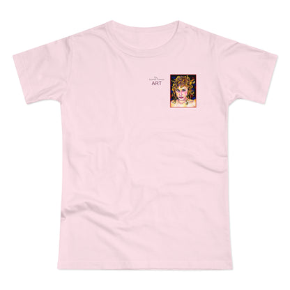 Single Jersey Women's T-shirt - hell - Motiv: Antonietta, Ausschnitt, H 9 cm