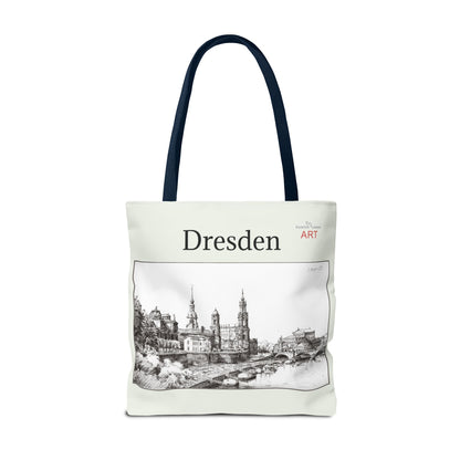 Tote Bag (AOP) - Motiv: Dresden - Terrassenufer, Bleistift