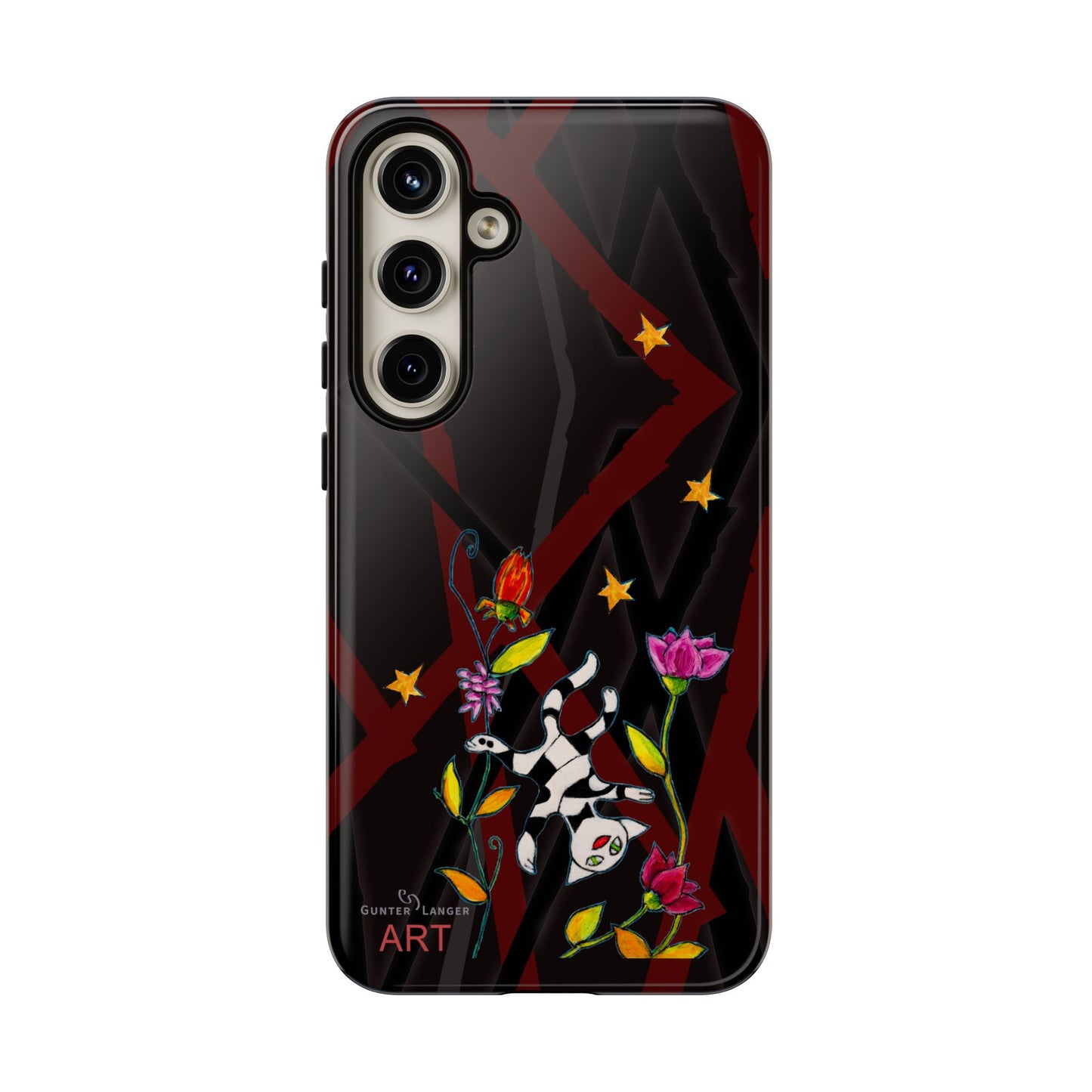 Tough Cases - Motiv: Katze schwebt und Ranken, H 7,73 cm, Mikado3