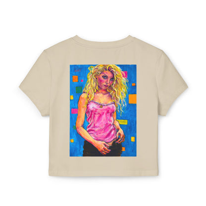 Women's Baby Tee - Motiv: Front Mascha, H36 cm & Rückseite Mascha, H 9,5 cm