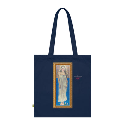 Organic Cotton Tote Bag - Motiv: Marie (gerahmt), einseitig bedruckt, H 30 cm