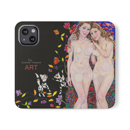 Flip Cases - Motiv: Waldnymphen, Schwarz, Seifenblasen