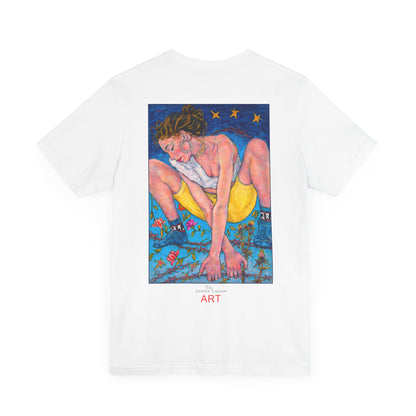 Unisex Jersey Short Sleeve Tee - Motiv: Front Alva, H 26 cm & Rückseite Alva, H 41 cm
