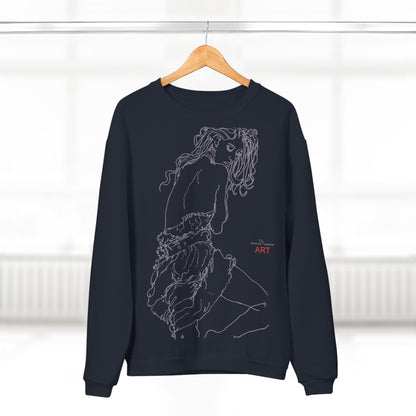 Unisex Sweatshirt - Motiv: Front Giselle H49 cm & Rückseite Giselle,  H49 cm (grau)