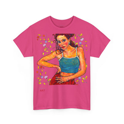 Unisex Heavy Cotton Tee - Motiv: Lea A02, Ranken, 40,45 cm, Neck Label