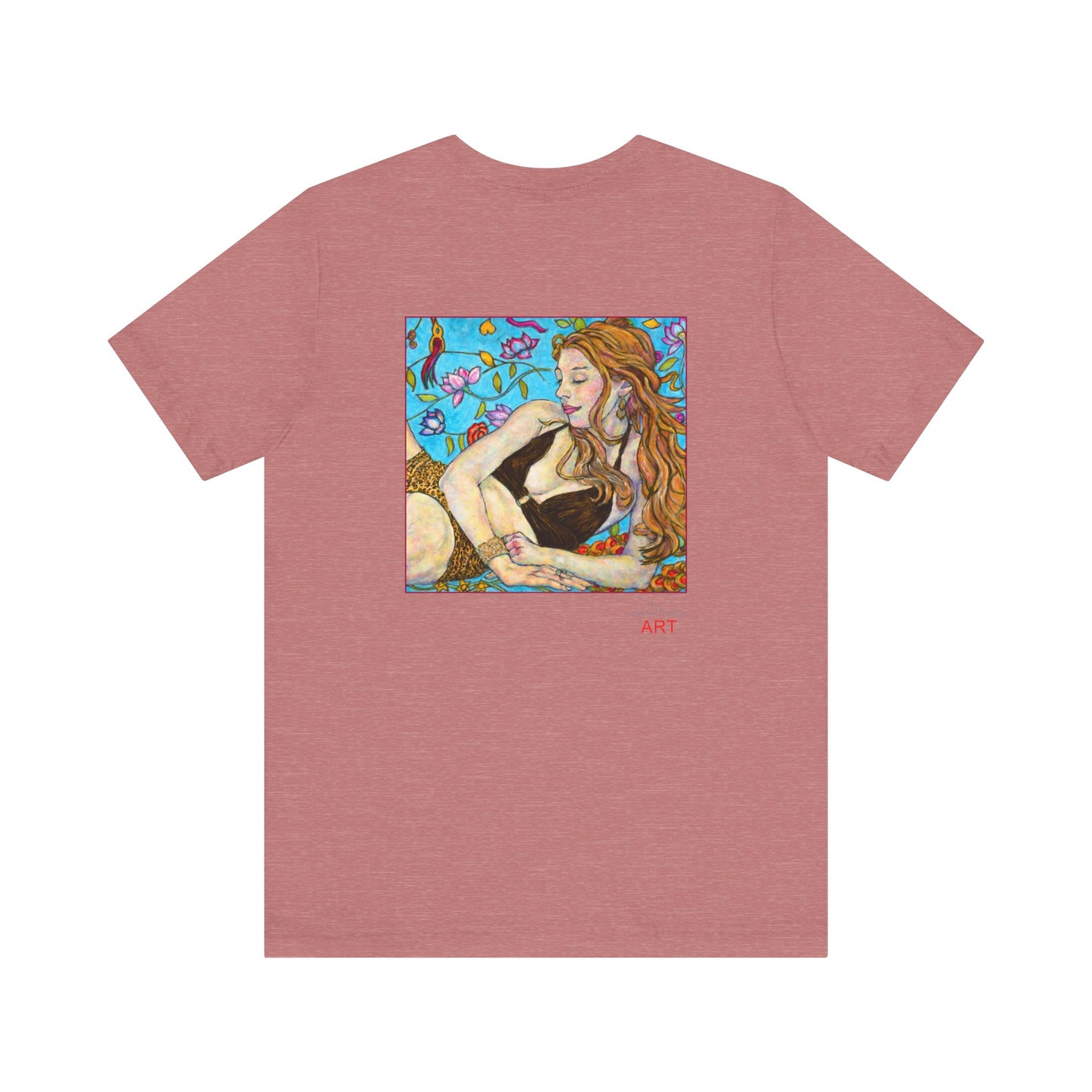 Unisex Jersey Short Sleeve Tee - Motiv: Ida (Ausschnitt H 5,8 cm) & Rückseite Ida, H 26 cm