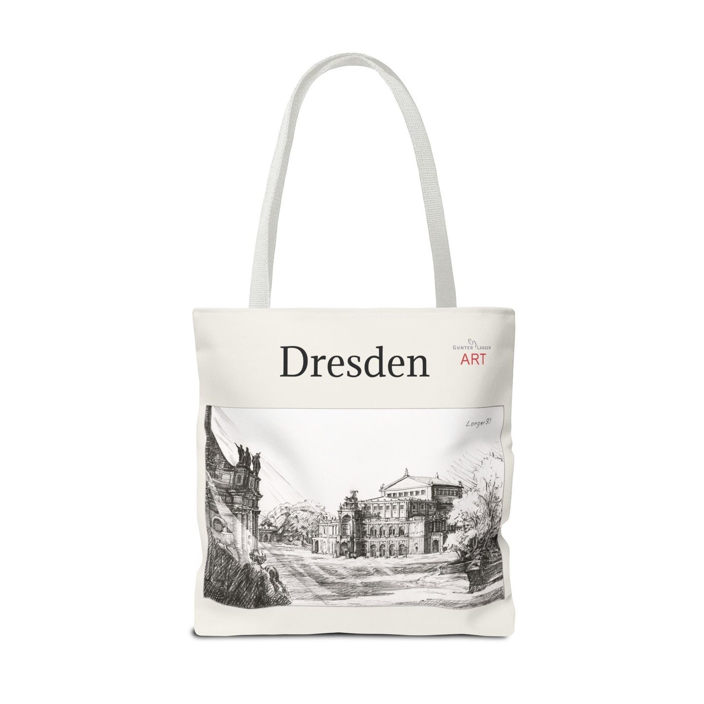 Tote Bag (AOP) - Motiv: Dresden -  Semperoper, Bleistift