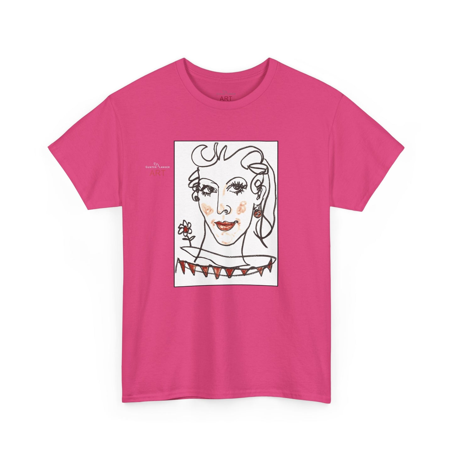 Unisex Heavy Cotton Tee - Motiv:  Front Lina, Neck Label