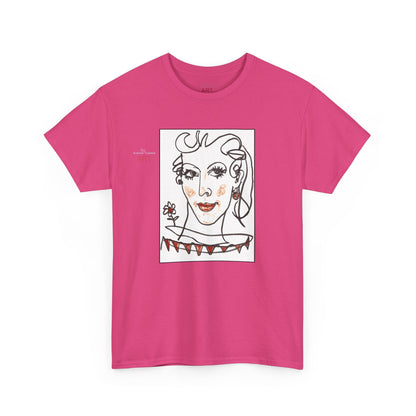 Unisex Heavy Cotton Tee - Motiv:  Front Lina, Neck Label