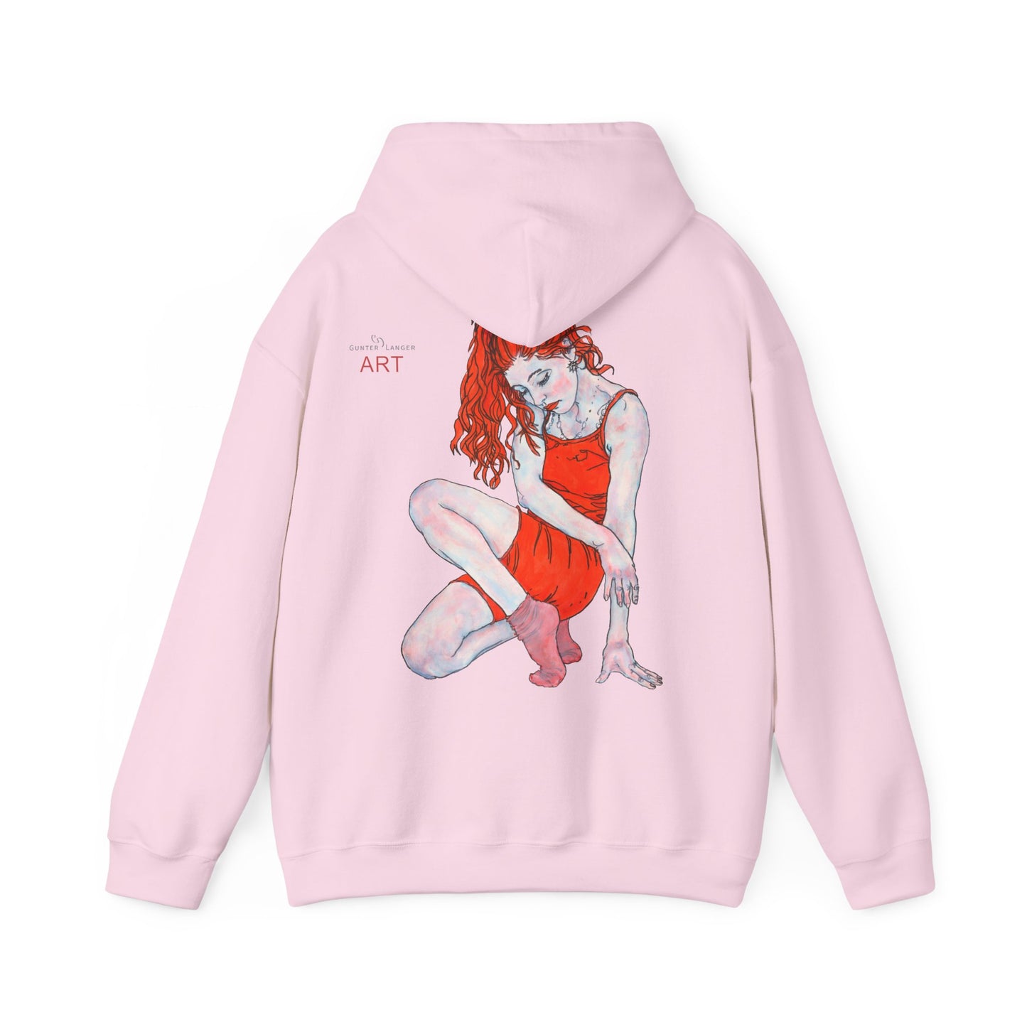 Unisex Heavy Blend™ Hooded Sweatshirt - Motiv: Front Julia (klein 16,5 cm) & Rückseite Julia, H 43 cm