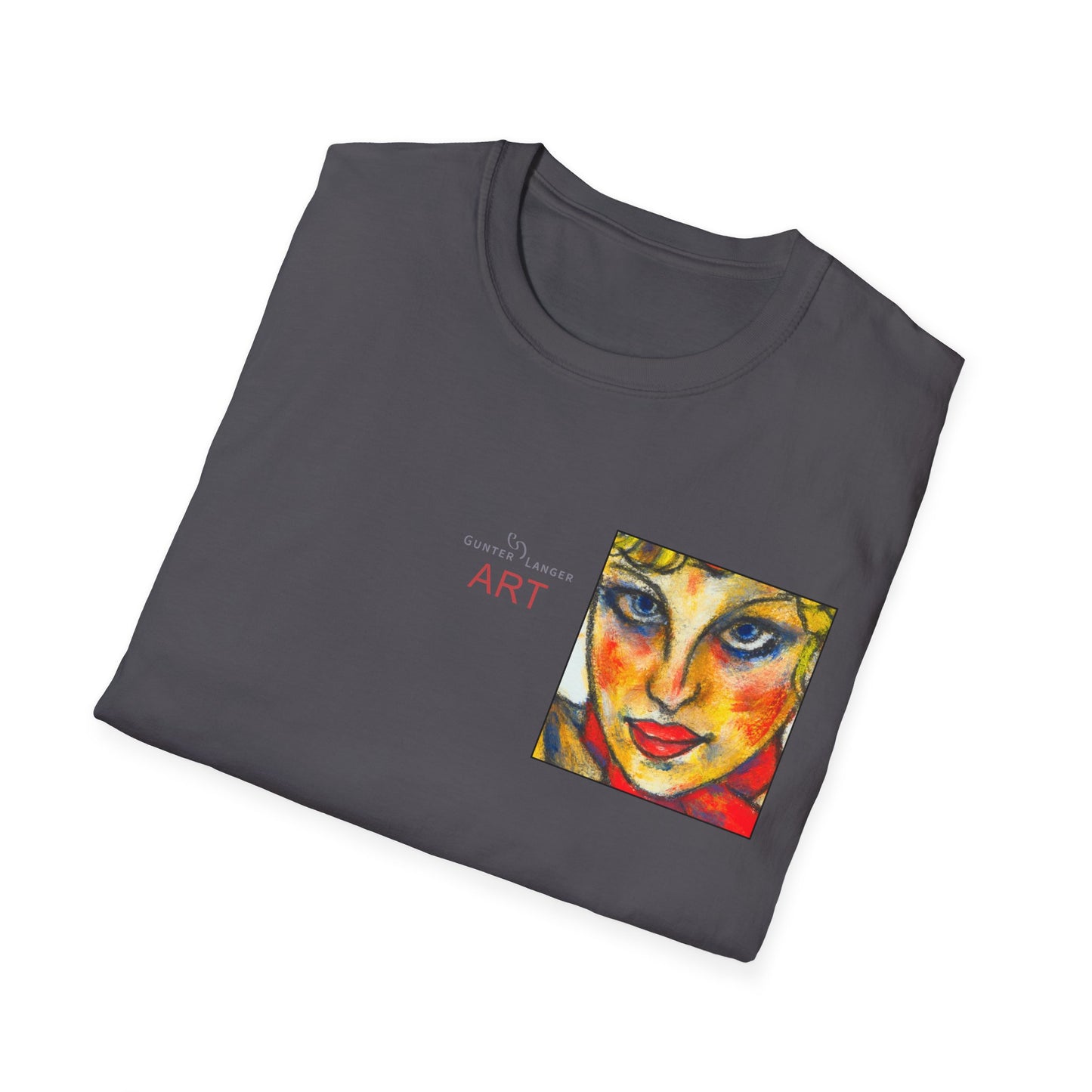 Unisex Softstyle T-Shirt - Motiv: Front Ina (Ausschnitt H 13,5 cm) & Ina, Rückseite (groß H 27 cm)