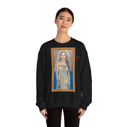 Unisex Heavy Blend™ Crewneck Sweatshirt - Motiv:  Front Marie (halb, gerahmt) & Rückseite Marie (gerahmt)