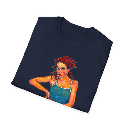 Unisex Softstyle T-Shirt - Motiv: Front Lea, H 45,2 cm
