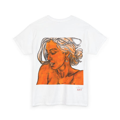 Unisex Heavy Cotton Tee - Motiv: Rückseite Amara, H 39 cm