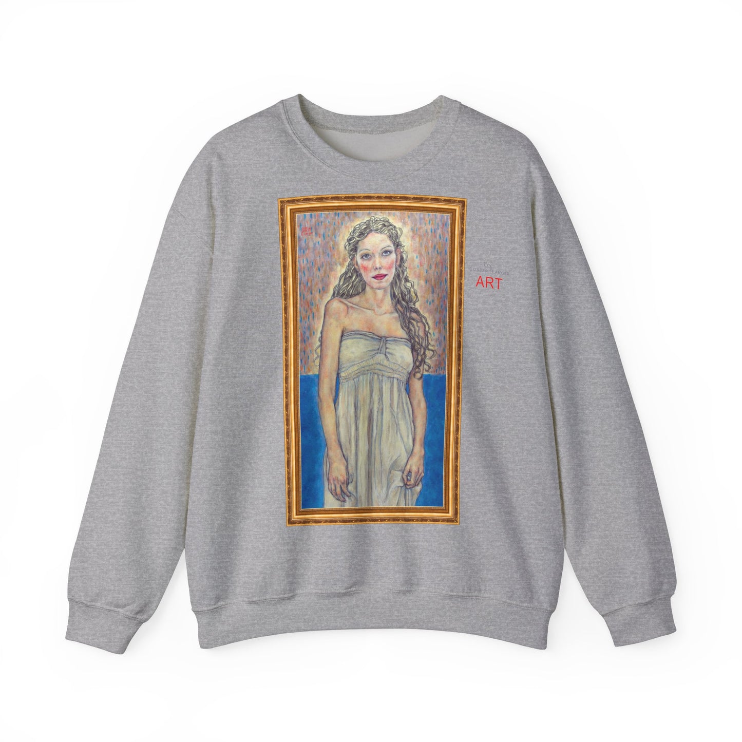 Unisex Heavy Blend™ Crewneck Sweatshirt - Motiv:  Front Marie (halb, gerahmt) & Rückseite Marie (gerahmt)