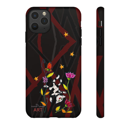 Tough Cases - iPhone - Motiv: Katze schwebt und Ranken, H 7,73 cm, Mikado3