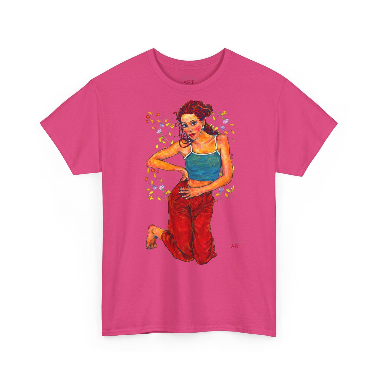Unisex Heavy Cotton Tee - Motiv: Motiv Lea, Ranken, 49cm, Neck Label