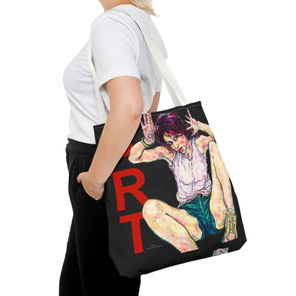 Tote Bag (AOP) - Motiv: Siegesgöttin, Schwarz