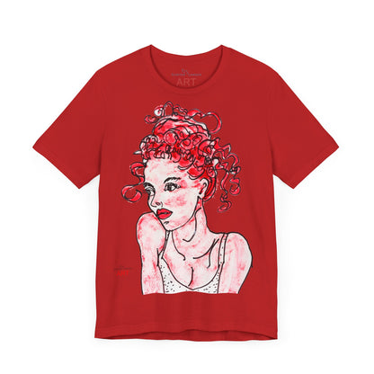 Unisex Jersey Short Sleeve Tee - Motiv: Front Mila, H 49 cm
