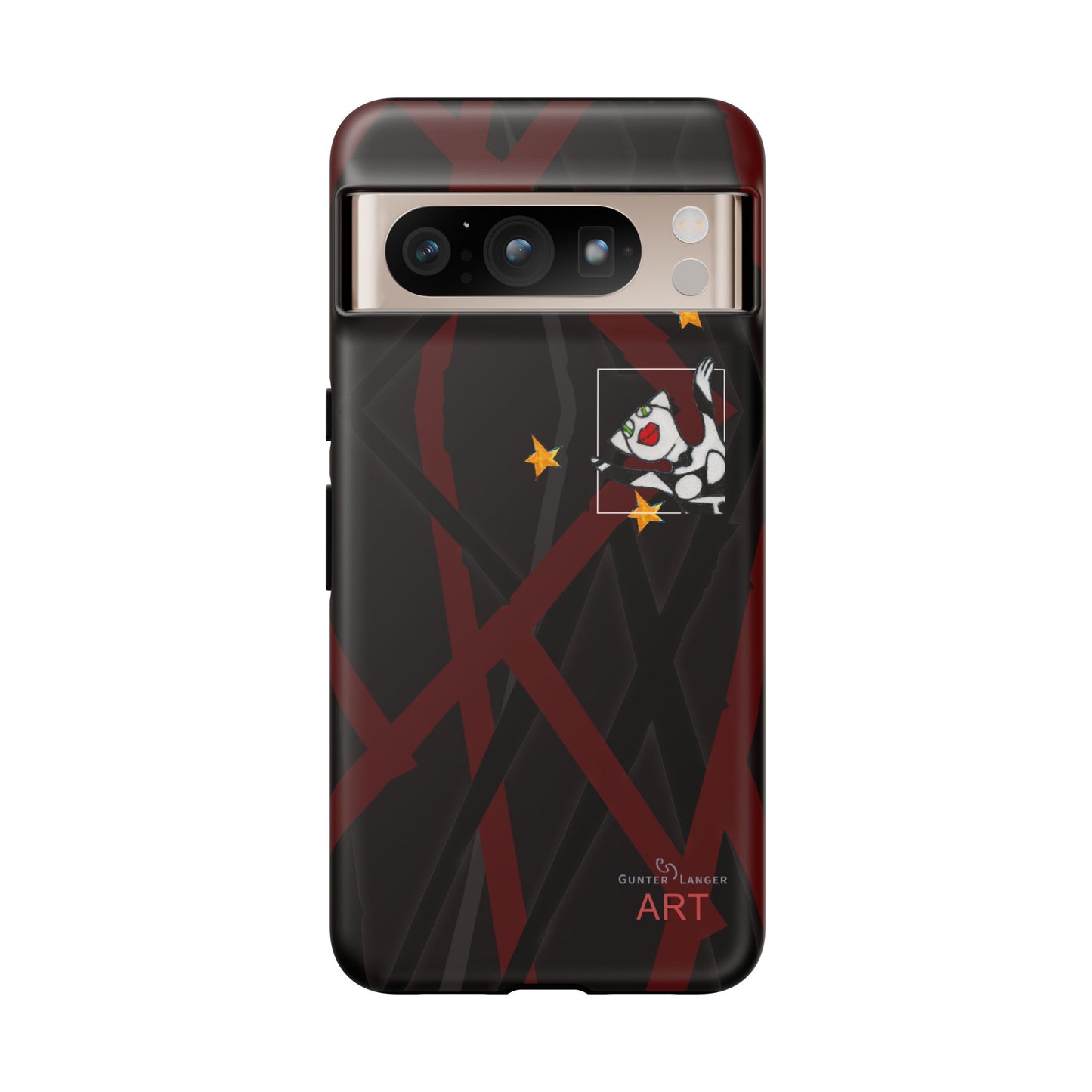 Tough Cases - Google Pixel - Samsung Galaxy - Motiv:  "Miau" klein H 8 cm, Sternenhimmel, Mikado3