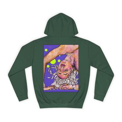 Unisex College Hoodie - Motiv: Rückseite Hanna, H 48,5 cm (violett)