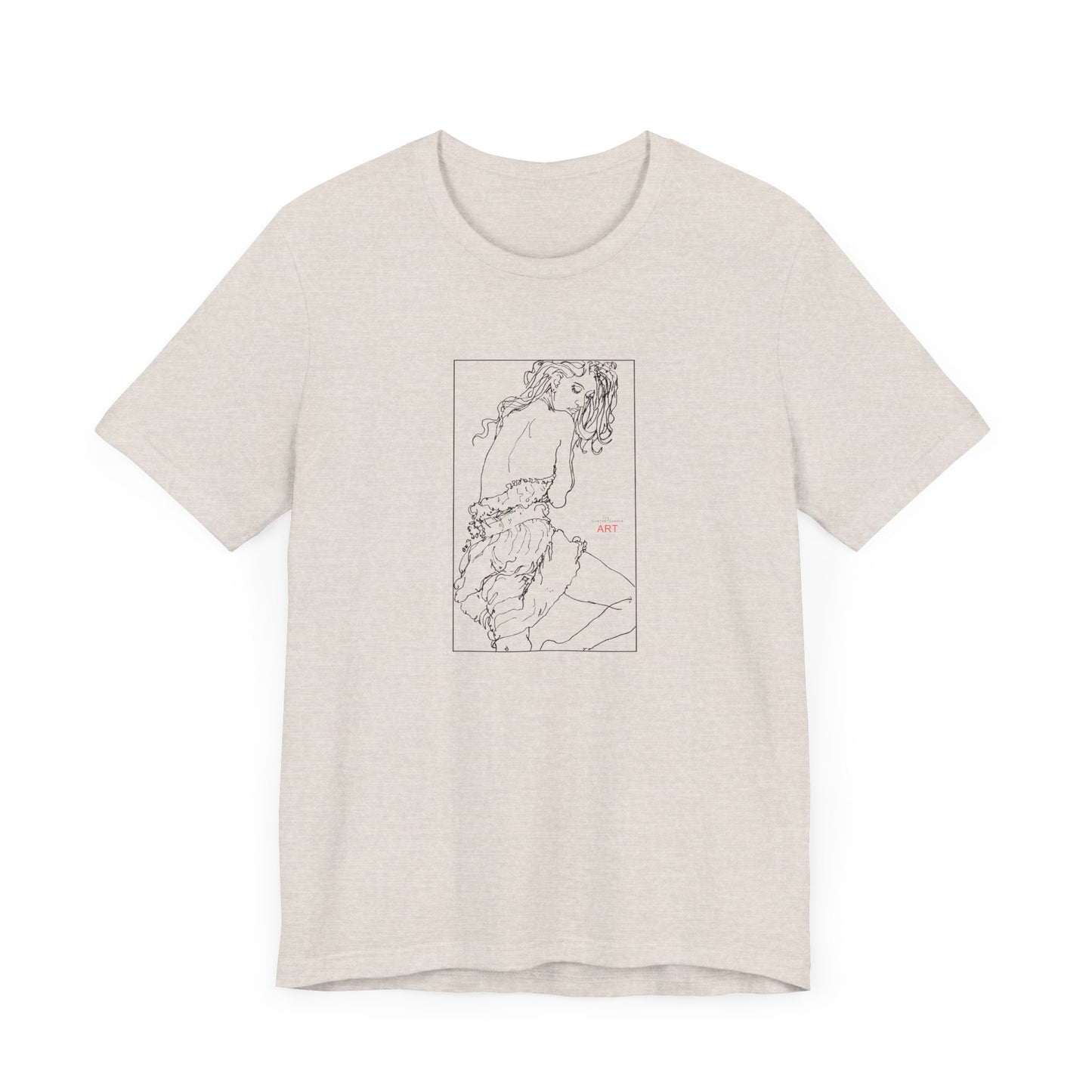 Unisex Jersey Short Sleeve Tee - Motiv: Front Giselle, im Kasten H 25 cm