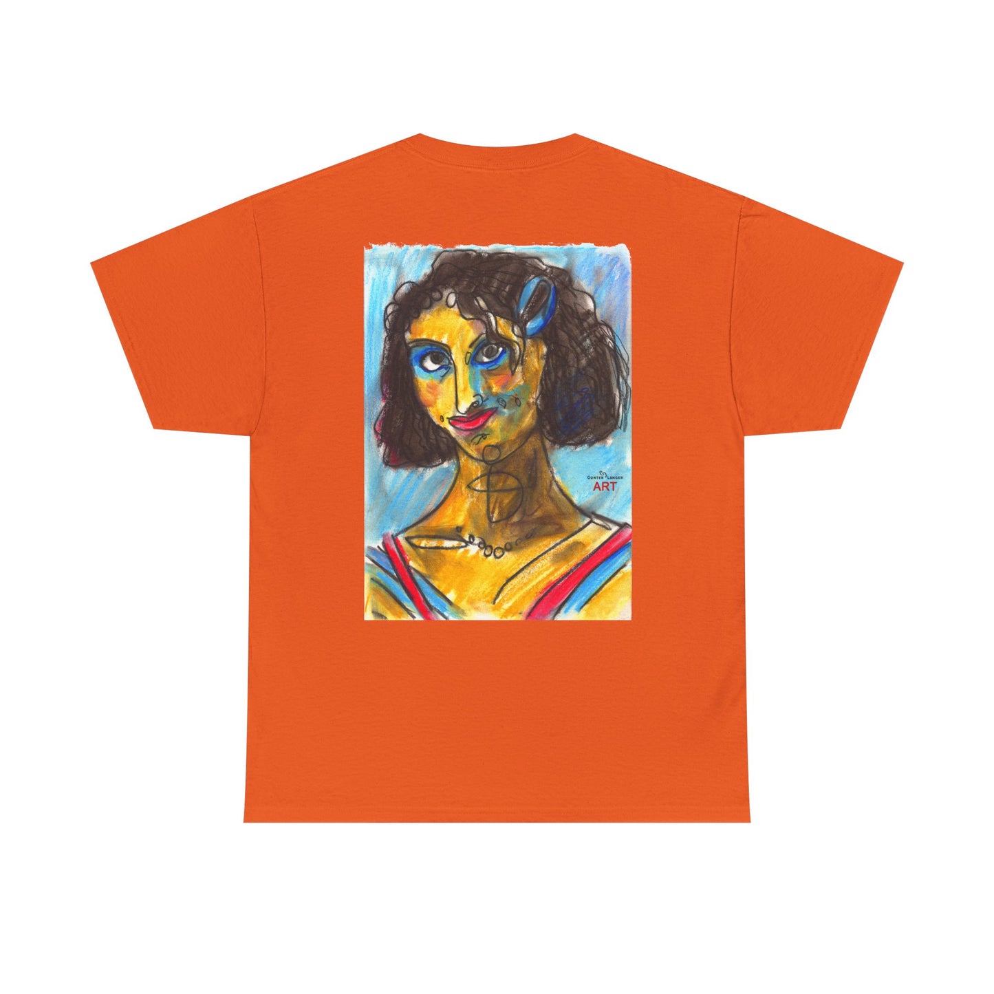 Unisex Heavy Cotton Tee - Motiv Augen & Frechdax, Neck Label