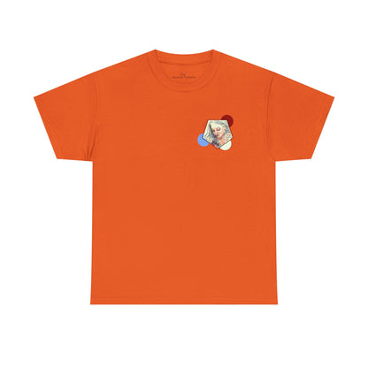 Unisex Heavy Cotton Tee - Motiv: Front Clivia, Neck Label