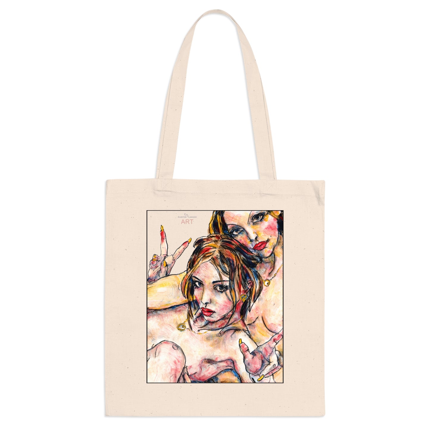 Tote Bag - Motiv: Camilla / Leni, einseitig bedruckt, H 30,5 cm