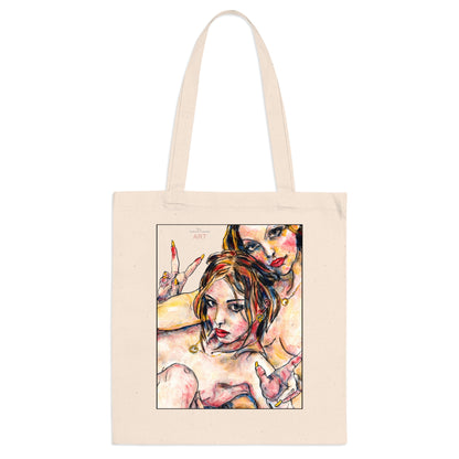 Tote Bag - Motiv: Camilla / Leni, einseitig bedruckt, H 30,5 cm