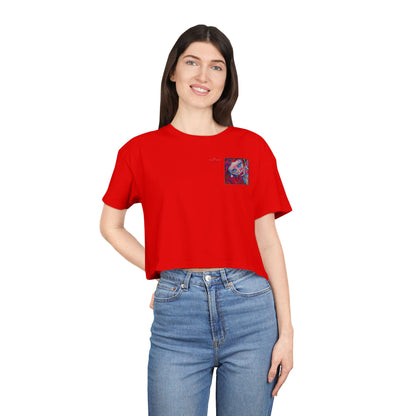 Women's Crop Tee  - Motiv: Valea, H 8 cm