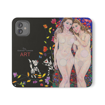 Flip Cases - Motiv: Waldnymphen, Schwarz, Seifenblasen