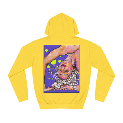 Unisex College Hoodie - Motiv: Frontseite Logo & Rückseite Hanna (violett)