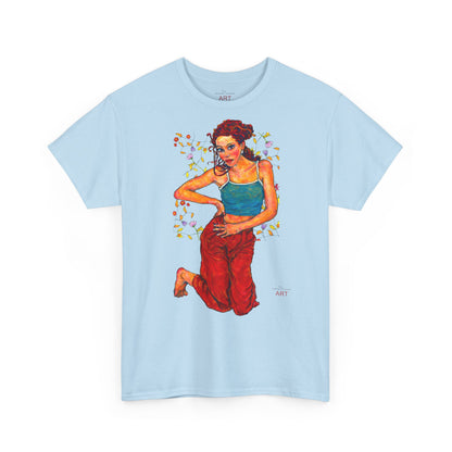 Unisex Heavy Cotton Tee - Motiv: Motiv Lea, Ranken, 49cm, Neck Label
