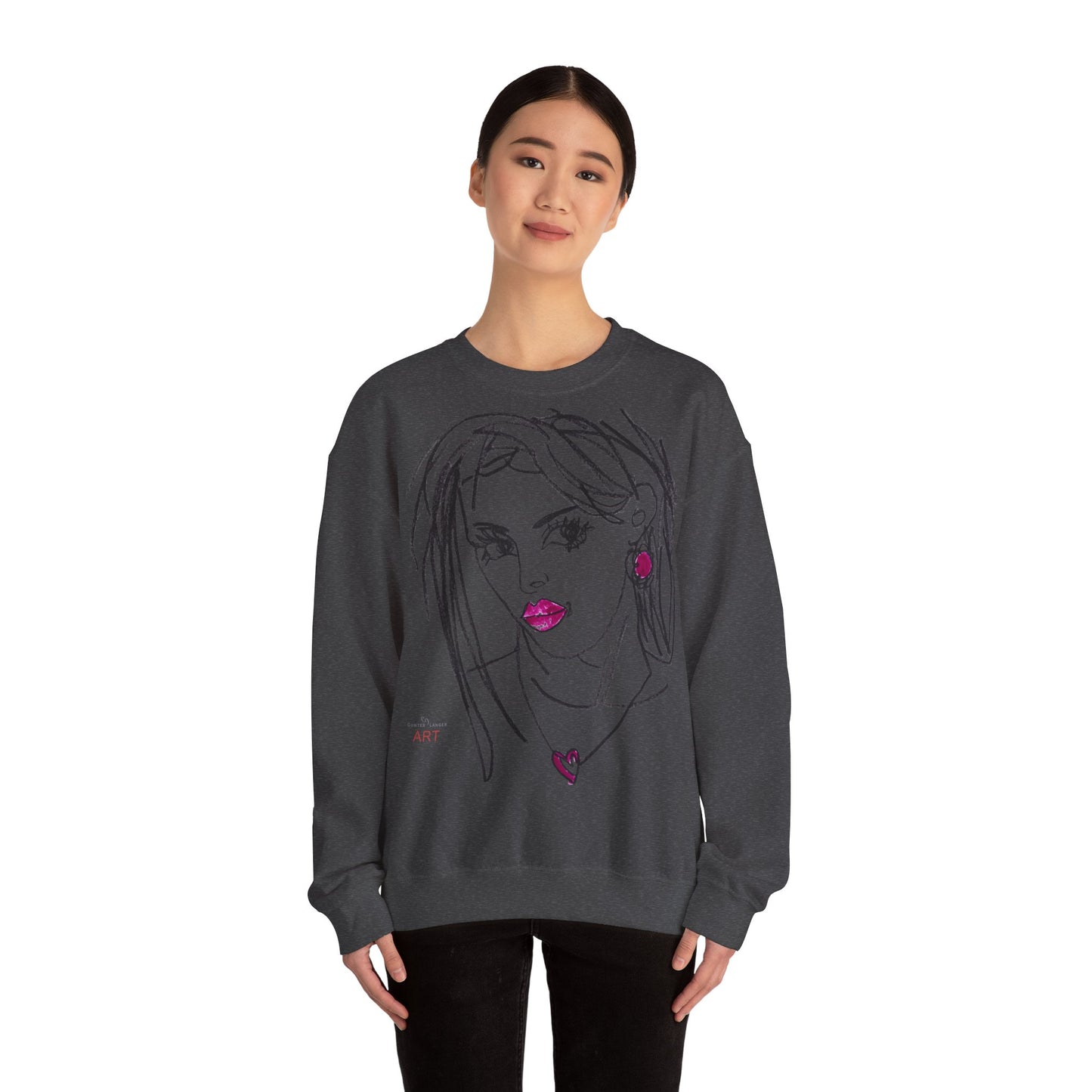 Unisex Heavy Blend™ Crewneck Sweatshirt - Motiv Front Raja