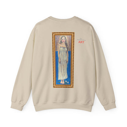 Unisex Heavy Blend™ Crewneck Sweatshirt - Motiv:  Front Marie (halb, gerahmt) & Rückseite Marie (gerahmt)