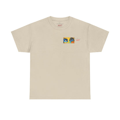 Unisex Heavy Cotton Tee - Motiv Augen & Frechdax, Neck Label