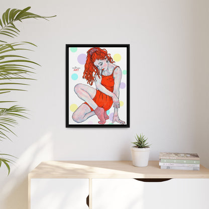 Matte Canvas, Framed (Multi-color) - Motiv:  Julia, Farbkreise, Format klein H 30,5 bis 76,2 cm