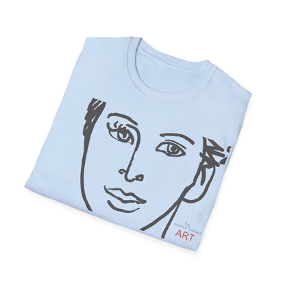 Unisex Softstyle T-Shirt - Motiv: Front Lars, H22,7 cm (Ausschnitt) & Rückseite Lars, H 49 cm (grau)