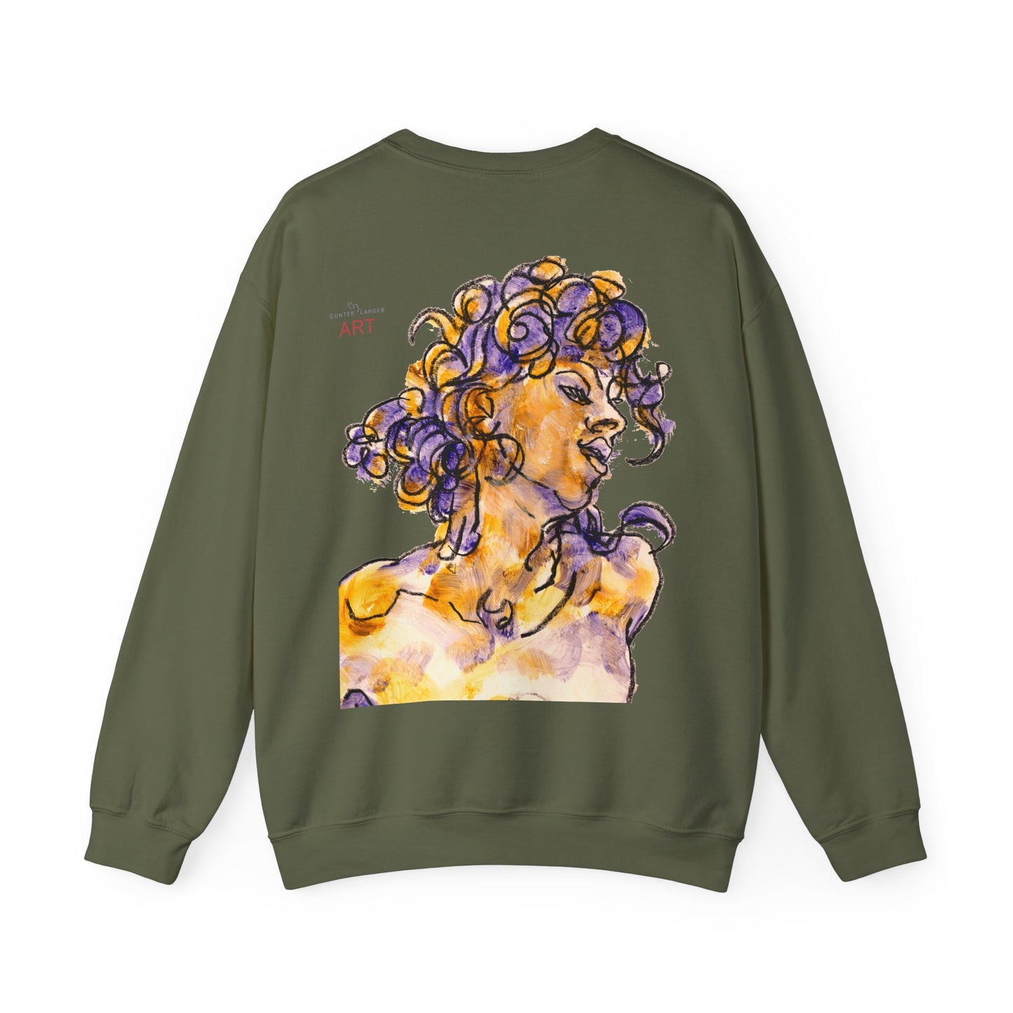 Unisex Heavy Blend™ Crewneck Sweatshirt - Motiv: Front Logo & Rückseite Pauline