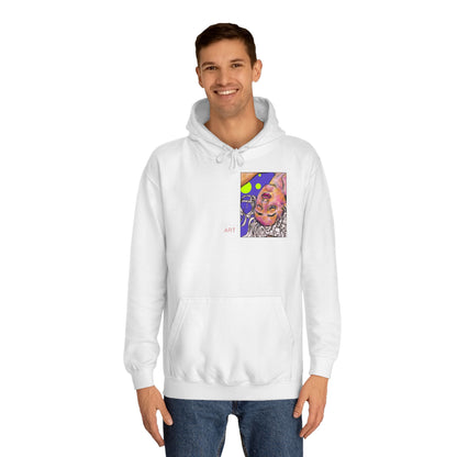 Unisex College Hoodie - Motiv: Front Hanna & Rückseite Hanna (violett)
