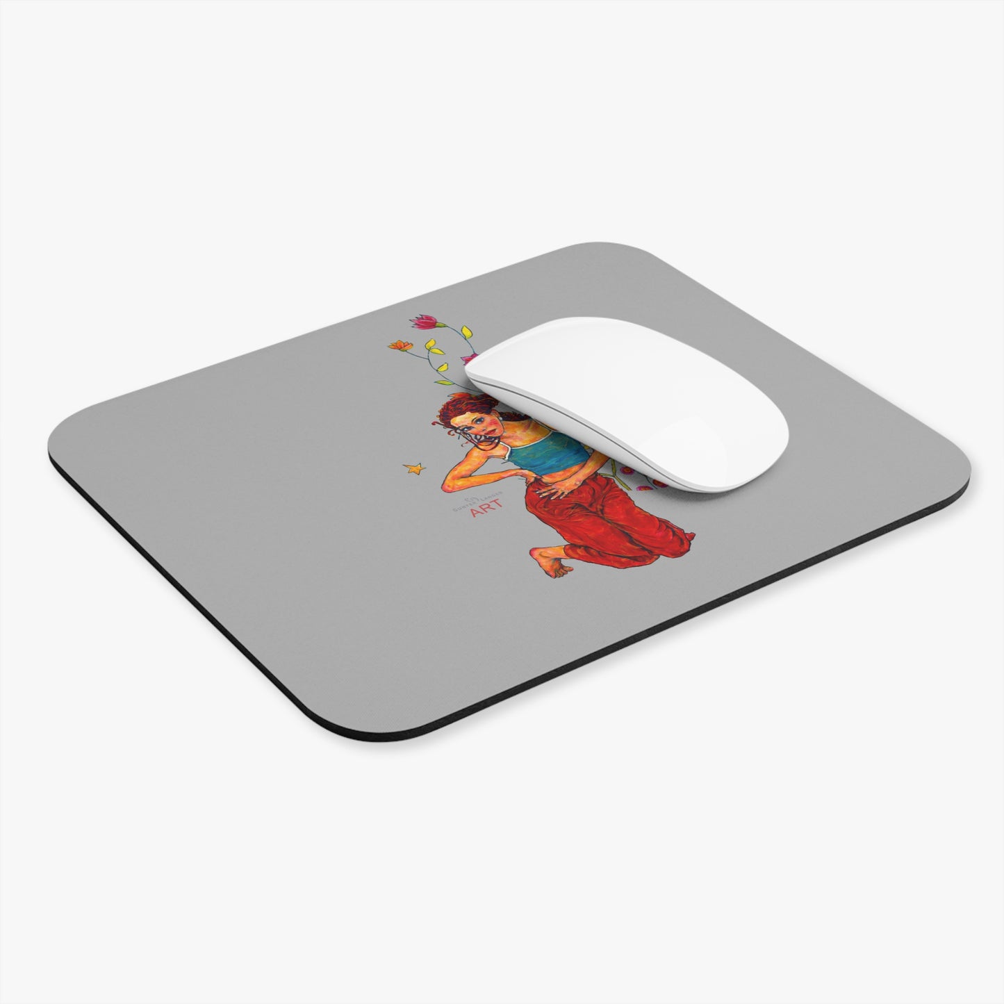 Mouse Pad (Rectangle) - Motiv: Lea, Ranken