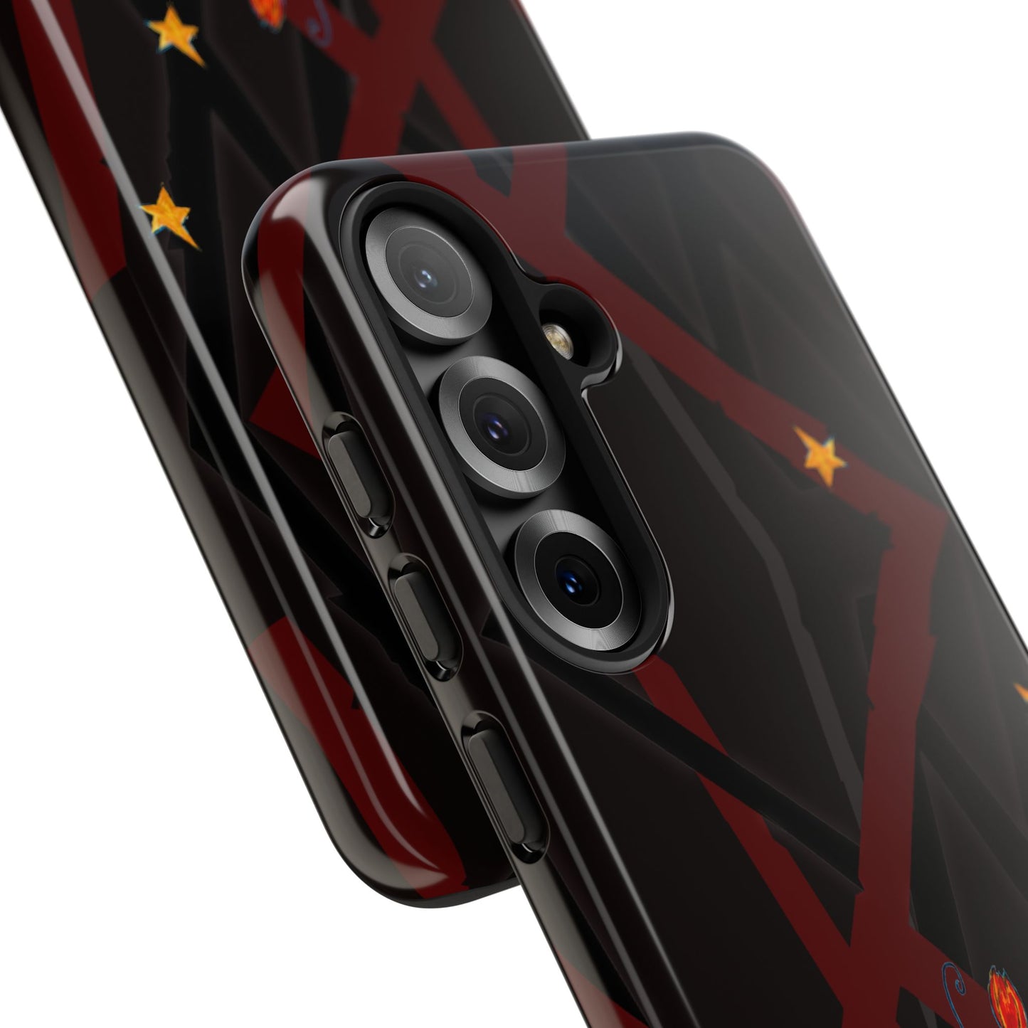 Tough Cases - Google Pixel - Samsung Galaxy - Motiv: Katze schwebt und Ranken, H 5,26 cm, Mikado3