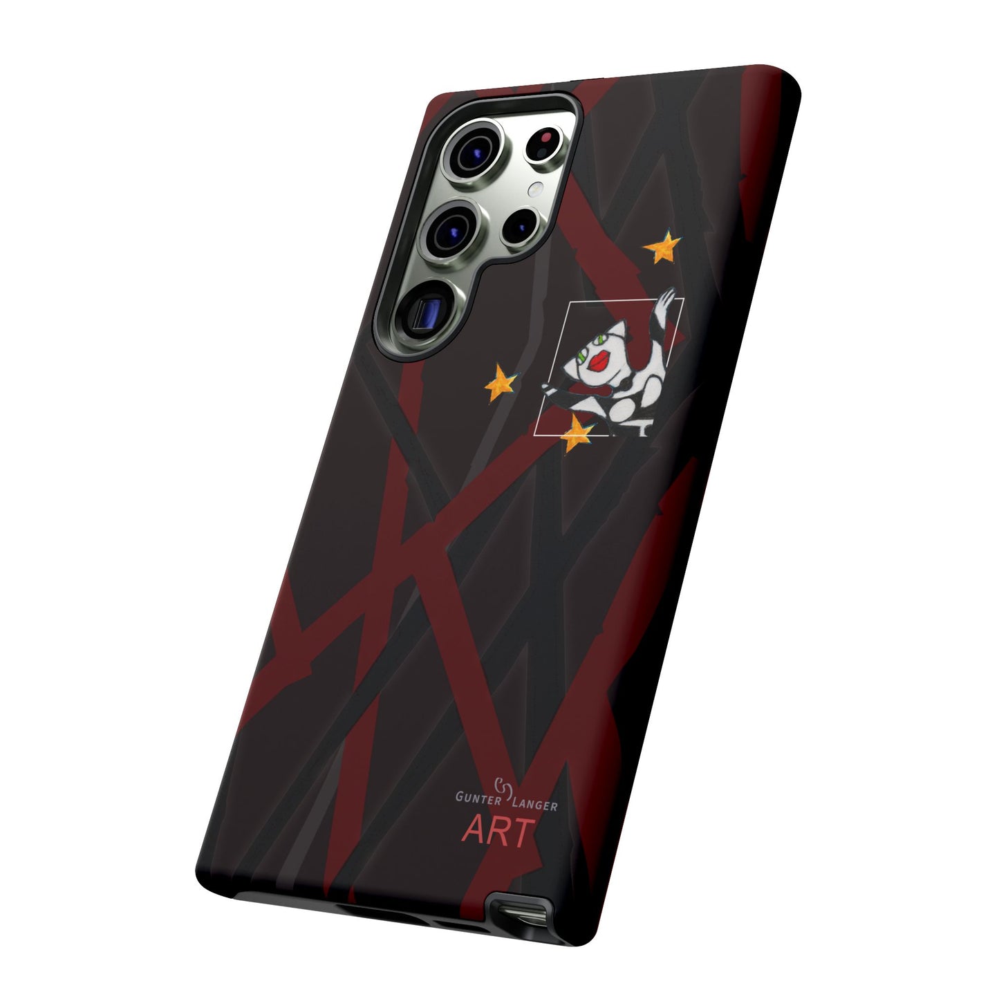 Tough Cases - Google Pixel - Samsung Galaxy - Motiv:  "Miau" klein H 8 cm, Sternenhimmel, Mikado3