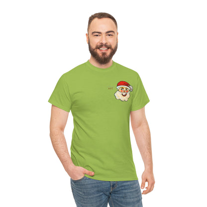 Unisex Heavy Cotton Tee - Motiv: Weihnachtsmann, H 13 cm