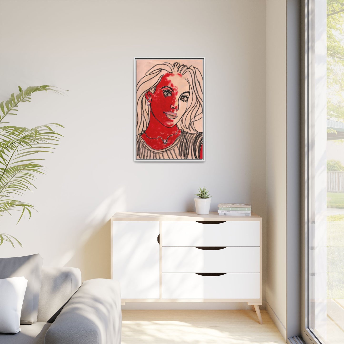 Matte Canvas, Framed (Multi-color) - Motiv: Christina, H 91,4 cm bis 152,4 cm