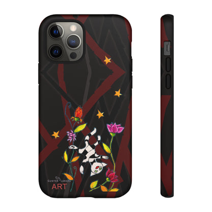 Tough Cases - iPhone - Motiv: Katze schwebt und Ranken, H 7,73 cm, Mikado3