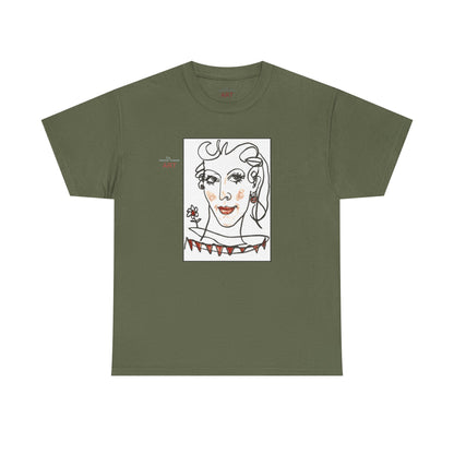 Unisex Heavy Cotton Tee - Motiv:  Front Lina, Neck Label