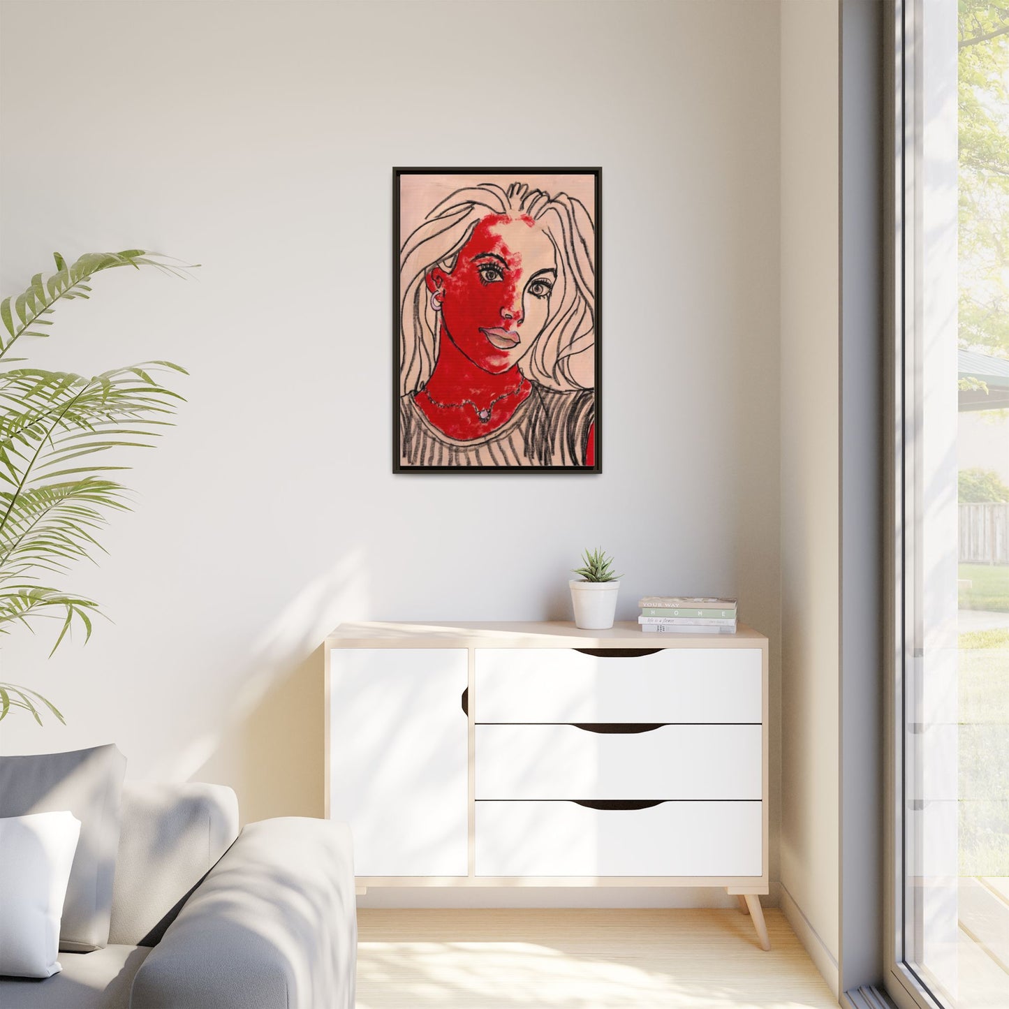 Matte Canvas, Framed (Multi-color) - Motiv: Christina, H 91,4 cm bis 152,4 cm