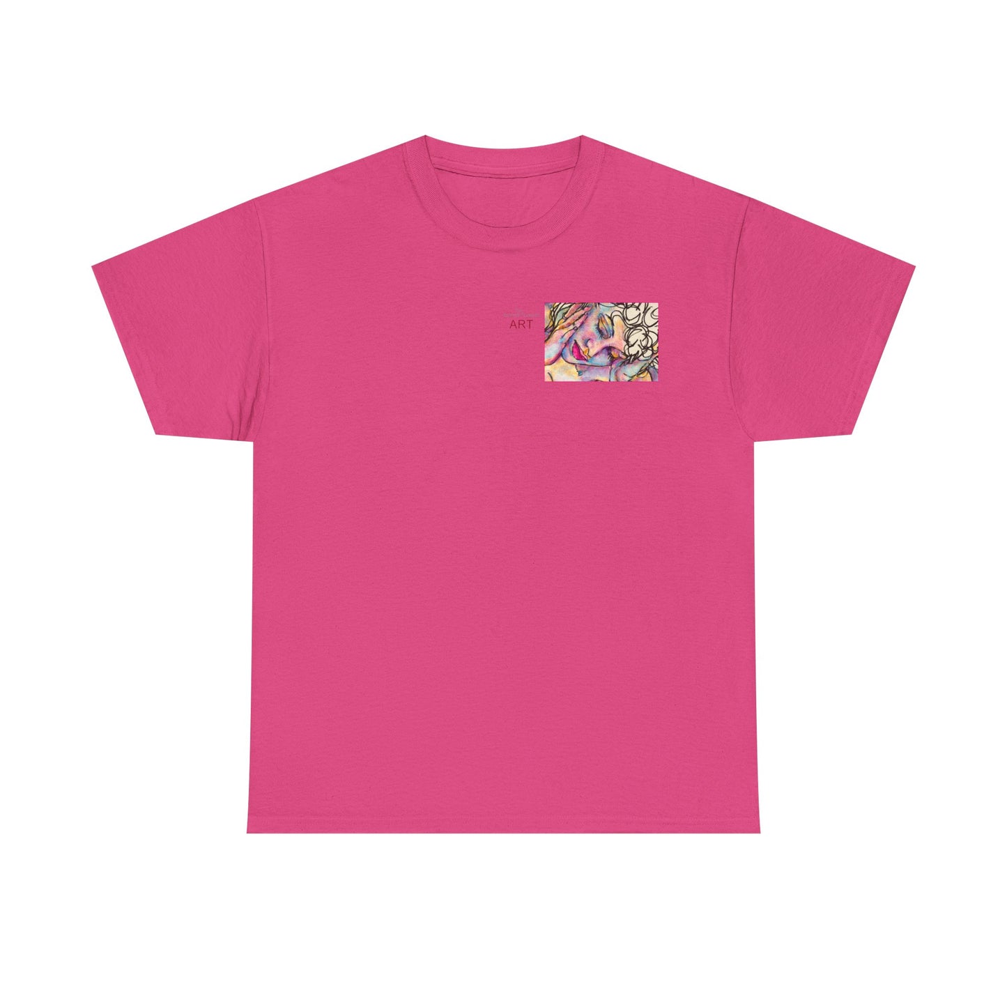 Unisex Heavy Cotton Tee - Motiv:  Motiv: Front Mara, H 9 cm & Rückseite Mara, H 27 cm